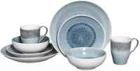 CreaTable, 25857, Serie Caldera Eisblau, 8-teiliges Geschirrset f&uuml;r 2 Personen,