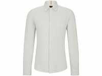 BOSS Herren Mysoft 2 Stückgefärbtes Slim-Fit Hemd aus Baumwoll-Jersey Hellgrau XL