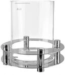 Fink rundes Windlicht mit Glas & 4 F&uuml;&szlig;chen gro&szlig;er Alu Kerzenhalter f&uuml;r