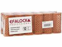 Efalock Professional Metallwickler beflockt, 32 mm, gelb, 1er Pack, (1x 12 Stück)