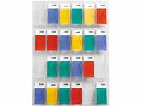 helit H6259502 - Wanddisplay „the clearly 24 Taschen, 1/3 DIN A4 hoch,...