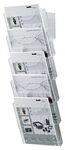 helit H6103102 - Wandprospekthalter &bdquo;the grid wall, 5 Taschen, DIN A4, glasklar