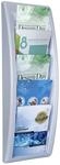 Fast Paper Quick Fit Prospekt-Wandhalter (5 x DIN A5 F&auml;cher, B 227 x T 95 x 650 mm),