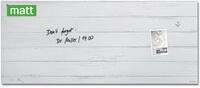 SIGEL GL381 Premium Glas-Magnettafel 130x55 cm, Holz-Optik vintage wei&szlig;, matt,...