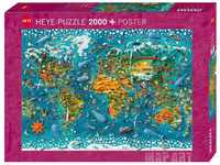 Heye Miniature World Puzzle, Teal/Turquoise Green