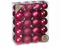 Weihnachtskugeln Kunststoff 4cm - 5cm 44er Set Christbaumkugeln (Berry Kiss)