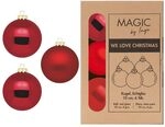 Weihnachtsbaumkugeln-Inge Glas-Ochsenblut-rot-10cm- 6 St&uuml;ck