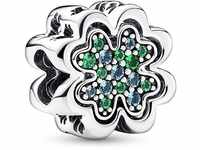 PANDORA Moments Teilbares Vierblättriges Kleeblatt Charm aus Sterling Silber mit