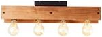 BRILLIANT Lampe, Calandra Deckenleuchte 4flg schwarz/holzfarbend, 4x A60, E27,...
