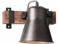 BRILLIANT Lampe Plow Wandspot schwarz stahl | 1x A60, E27, 10W, geeignet für