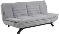 AC Design Furniture Jasper Bettcouch Hellgrau/Schwarz, Schlafsofa mit 3