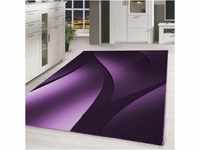 Carpetsale24 Teppich Wohnzimmer Abstrakten Wellen Design Lila Meliert 80 x 150...