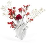 Seletti Love In Bloom Porcelain Heart Vase cm.16,5X9 H.25