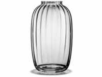 Holmegaard Vase H25.5 cm Primula Optisches Muster aus mundgeblasenem Glas, klar