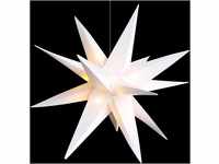 Spetebo 3D Stern mit 15 LED in warm weiß - 25 cm - Leuchtstern mit Timer...