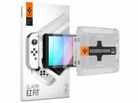 Spigen Glas.tR EZ Fit Schutzfolie kompatibel mit Nintendo Switch OLED 2021, 2...
