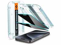Spigen Glas.tR EZ Fit Sichtschutz Schutzfolie kompatibel mit iPhone 15 Pro, 2...