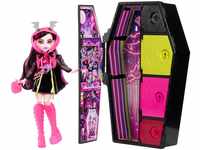 Monster High Skulltimate Secrets Draculaura-Puppe - Neon Frights Modeüberraschungen,