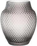 Leonardo Poesia Tisch-Vase, handgefertigte Deko-Vase in Grau, bauchige Blumen-Vase,