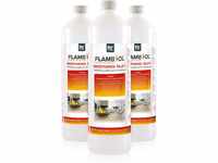 FLAMBIOL Bioethanol 96,6% Premium 3 x 1 L - Ethanol für Tischkamin, Kamin &