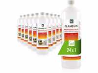 FLAMBIOL Bioethanol 96,6% Premium 24 x 1 L - Ethanol für Tischkamin, Kamin &