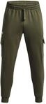 Under Armour Men's Standard Rival Fleece Cargo Jogger, (390) Marine OD Green / /