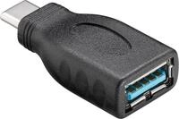 Goobay 45395 USB-C / USB-A OTG Super Speed Adapter f&uuml;r den Anschluss von Ladekabeln