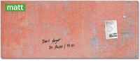SIGEL GL299 Premium Glas-Magnettafel 130x55 cm, rot, Design Red Wall, matt, nicht