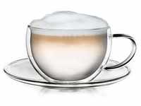 Creano Thermo-Tasse, doppelwandige Tee-/Latte Macchiato Cappuccino Tasse mit