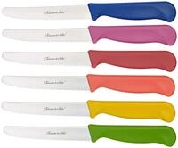 Rosenstein & S&ouml;hne Br&ouml;tchenmesser: 6er-Set bunte Fr&uuml;hst&uuml;cksmesser mit