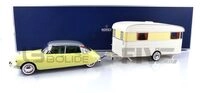 NOREV - CIT DS 19 + Wohnwagen Digue Panoramic 1960-1/18, 181762, Gelb