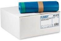 Funny AG-879 LDPE-Zugbands&auml;cke, 700 x 1100 mm, Typ 60, Blau, Circa 120 L, 250