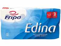 fripa Toilettenpapier 3-lagig, WC Papier Edina: 8 x 250 Blatt, 100% Zellstoff,...