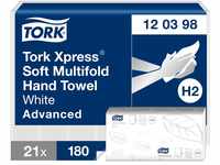 Tork Xpress weiche Multifold-Handtücher Weiß H2, Advanced-Qualität, 2-lagig,