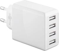 goobay 44962 4-Fach USB Ladeger&auml;t 30W, Netzteil zum gleichzeitigen Aufladen von bis