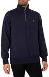 Gant Herren Reg Shield Half Zip Sweatshirt, Evening Blue, M EU