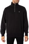 Gant Herren Reg Shield Half Zip Sweatshirt, Schwarz, L EU