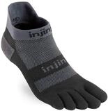 Injinji Herren Run Midweight No Show Toesocks, Herren, schwarz/grau, Large