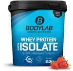 Whey Protein Isolate 2kg Erdbeer Bodylab24, Eiwei&szlig;pulver aus Whey Isolat, Whey