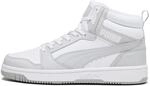 PUMA Unisex Rebound V6 Turnschuhe, Puma White Ash Gray, 42.5 EU