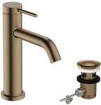 hansgrohe Tecturis S - Waschtischarmatur mit Zugstange, Wasserhahn Bad mit Auslauf