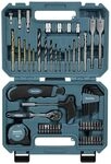 Makita E-15095 Werkzeug-Set 60-teilig, mit Ratsche, Steckn&uuml;sse, Bohrer, Bits,