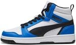 Puma Unisex Kinder Rebound V6 Mid Jr Sneaker, Puma White Puma Black Racing Blue, 38