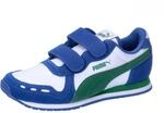 Puma Unisex Kids Cabana Racer Sl 20 V Ps Sneakers, Puma White-Vine-Cobalt Glaze, 30