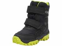 Geox J Himalaya Boy B ABX Ankle Boot, Black/Lime, 25 EU