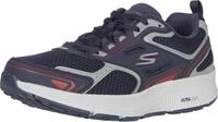 Skechers Herren Go Run Consistent Sneaker, Navy Leather Synthetic Red Trim, 45.5 EU