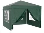 Wiltec Pavillon 3 x 3 m in Gr&uuml;n mit UV-Schutz 50+, Gartenpavillon mit abnehmbaren