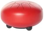 Fame Steel Tongue Drum 6", Red, Handgefertigte Zungentrommel, acht T&ouml;ne,...