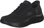 Skechers Damen Go Walk Flex Grand Entry Sneakers, Schwarzer Textilrand, 37 EU