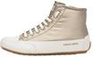 Candice Cooper Sneaker aus Krustenleder und technischem Gewebe, Gold 39